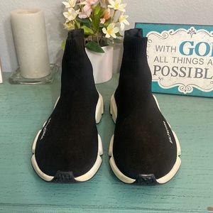 Balenciaga speed recycled knit sneaker black